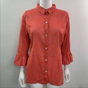 Gretchen Scott Blouse 3/4 sleeves 19”, Bust 21”
